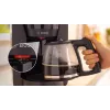 Drip coffee maker Bosch TKA2M113, 1.25 L vandens talpa, 15 puodelių, juoda