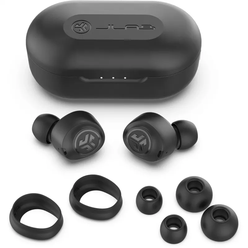 JLab JBuds Air True belaidės į ausis įdedamos ausinės USB Type-A Bluetooth juodos (IEUEBJBUDSAIRRBLK82)