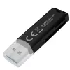 Kortelių skaitytuvas SAVIO AK-64 USB 3.2 Gen 1 Type-A išvestis, MicroSD lizdas, 5000 Mbit/s, juoda