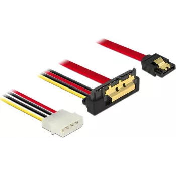 SATA laidas DeLOCK 85231 0,3 m SATA 7 kontaktų + Molex 4 kontaktų