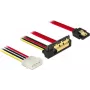 SATA laidas DeLOCK 85231 0,3 m SATA 7 kontaktų + Molex 4 kontaktų
