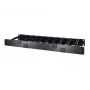 APC NetShelter kabelių valdymas, horizontalus kabelių tvarkytuvas, 1U, vienpusis su dangteliu, juodas, 482,6 x 44,45 x 165,1 mm