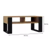 Topeshop MODERN 2P ART CZ kavos / šoninis / kampinis staliukas Kavos staliukas stačiakampė forma 2 koja (-os)