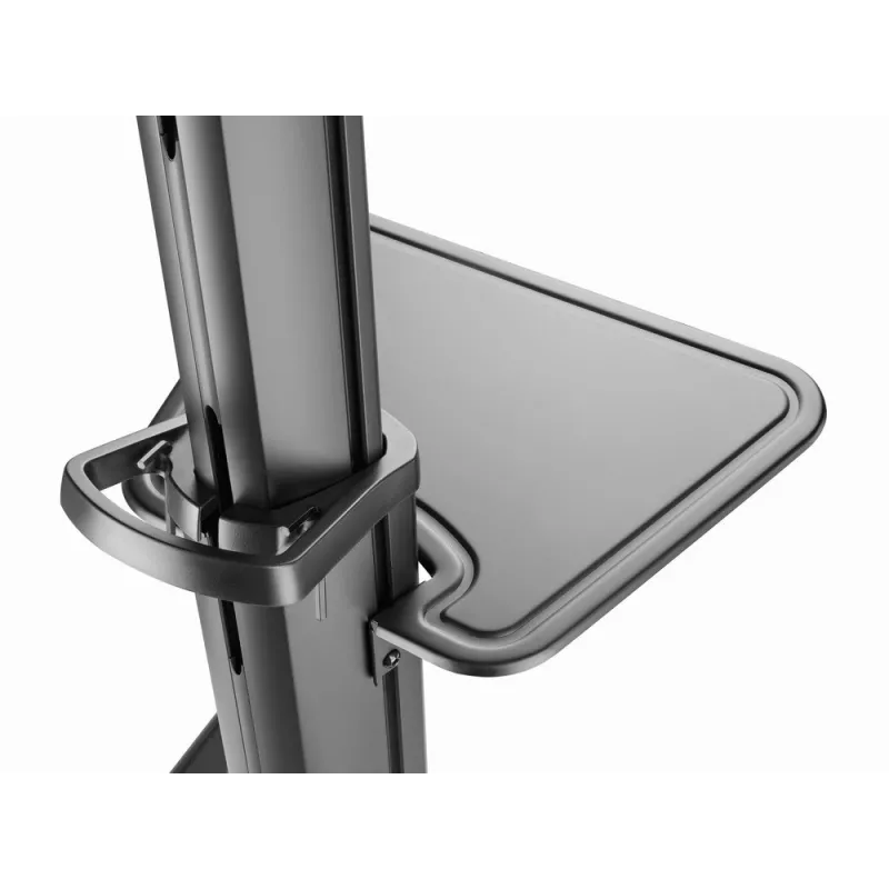 Ant grindų statomas televizoriaus stovas Gembird TVS-70T-02 37–70 colių ekranams, maks. 70 kg, VESA 200x200–600x400, pakreipimas ±5°/−12°, reguliuojamas aukštis, ratukai, kabelių valdymas