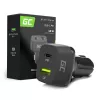 Automobilinis mobiliųjų įrenginių įkroviklis Green Cell CAD33, 42 W, USB-C PD + USB-A QC3.0, 12/24 V įvestis, 5–12 V išvestis