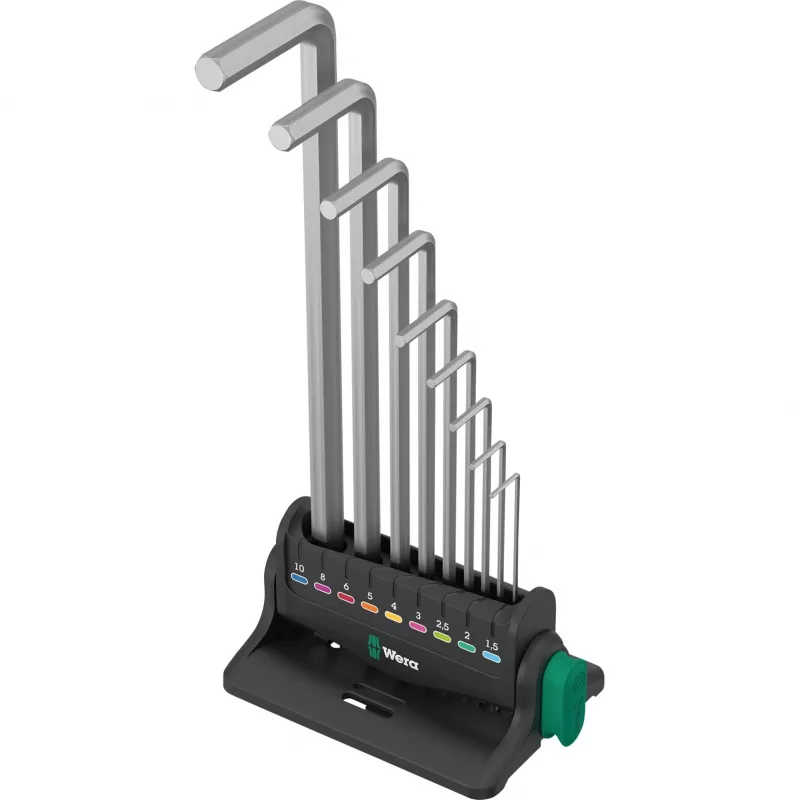 Wera 05022102001 šešiakampių raktų L formos šešiakampių raktų rinkinys Metric 9 vnt.