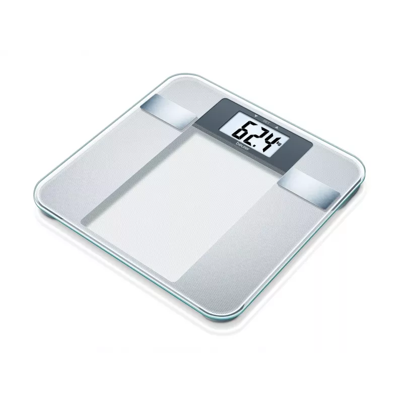 Beurer BG 13 Square Pilka, permatoma elektroninė asmeninė svarstyklė