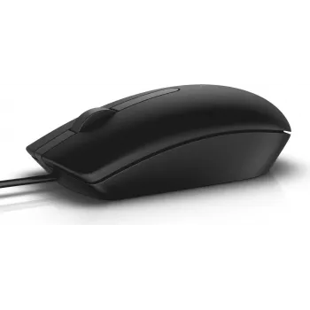 Dell MS116 – pelė – optinė – 2 mygtukai – laidinė – USB – juoda – suderinama su Chromebook 11 3180, 13 3380, Latitude 34XX, 5285 2-in-1, Precision 35XX, 55XX, 75XX, 77XX (JD7XG)