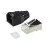 Laido jungtis RJ45 LogiLink MP0022, juoda, skaidri