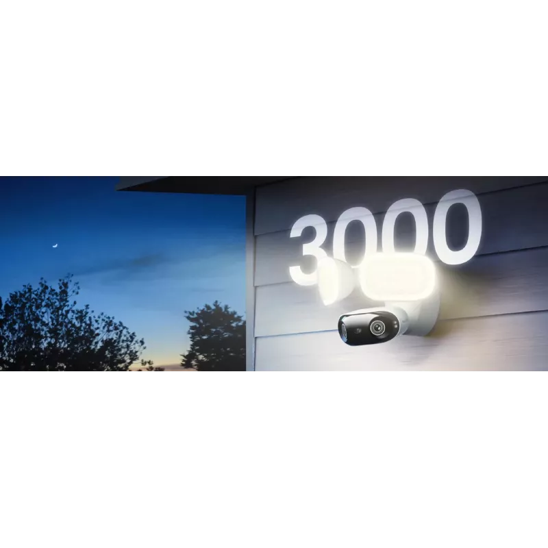 Lauko prožektoriaus kamera Reolink Floodlight Series F751W — 8 MP, F2.8mm/F1.6 objektyvas, IP66, Micro SD iki 512GB