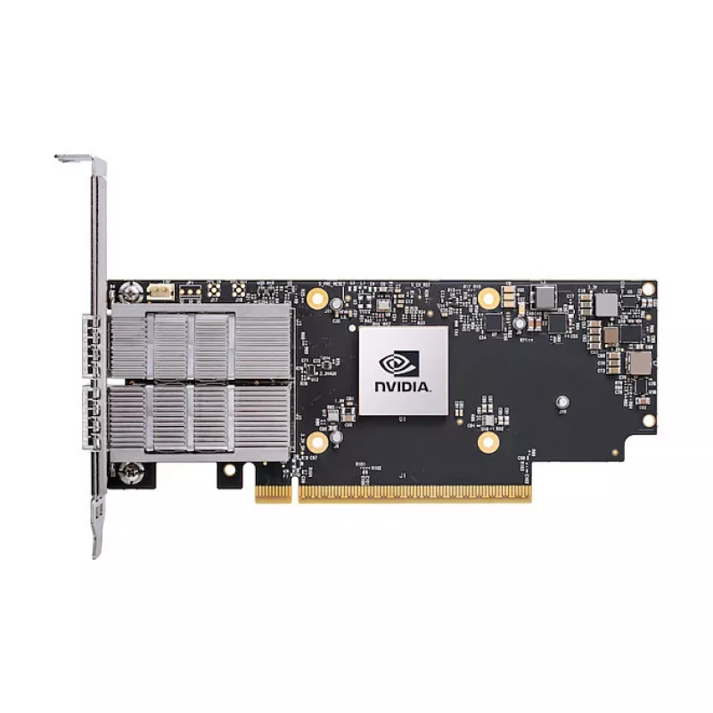 Tinklo adapteris NVIDIA ConnectX-7 Internal Fiber 50000 Mbit/s PCIe, juoda/pilka