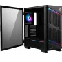 MSI MPG VELOX 100P AIRFLOW vidutinio bokšto žaidimų kompiuterio korpusas “Juodas, 3x 120 mm ventiliatorius + 1x 120 mm ARGB ventiliatorius, ARGB šviesos juosta, USB Type-C, 1x grūdintas stiklas, centras, E-ATX, ATX, mATX, mini-ITX”