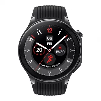OnePlus Watch 2 - 46 mm - išmanusis laikrodis su dirželiu - Fluoroelastomeras - Riešo dydis: 140-210 mm - Ekranas 3,63 cm (1,43)