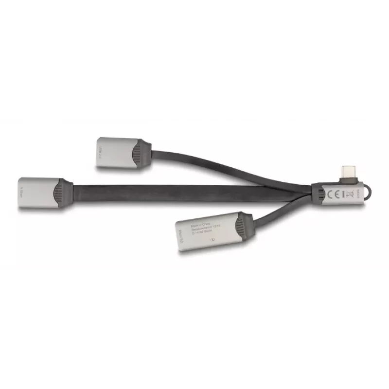 DeLOCK 64303 USB 3.2 Gen 1 Type-C šakotuvas 5000 Mbit/s Pilka