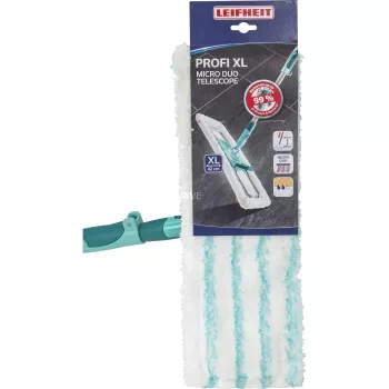 Šluota Leifheit 55049 mikropluošto šluota laminatui, plytelėms ir medžiui, pilka/turkio