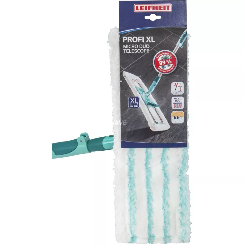 Šluota Leifheit 55049 mikropluošto šluota laminatui, plytelėms ir medžiui, pilka/turkio