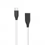 Silikoninis laidas USB-Micro USB (Baltas, 1 m)
