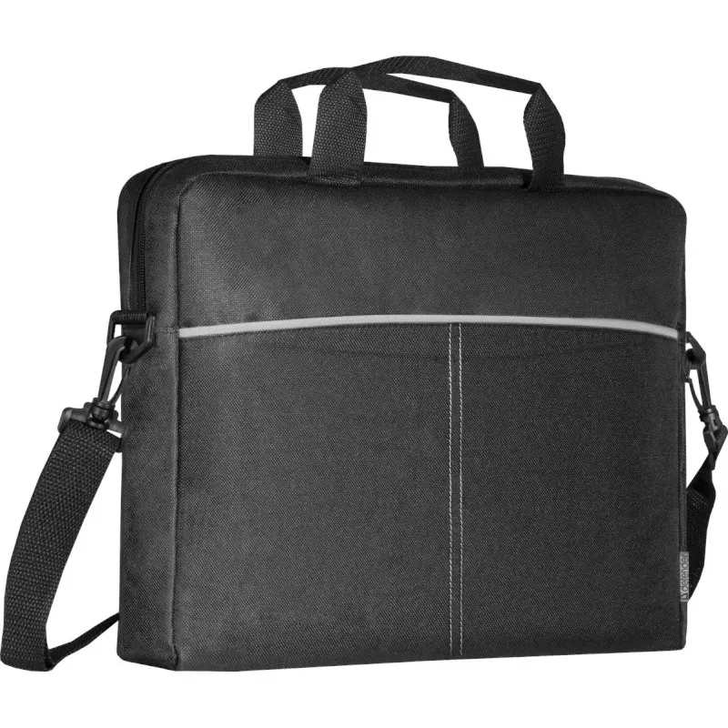 Nešiojamojo kompiuterio krepšys DEFENDER Lite 39,6 cm (15,6 col.) juodas/pilkas, poliesteris, užtrauktukas, rankena, nuimamas peties diržas