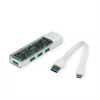 ROLINE mobilus USB 3.2 Gen 1 šakotuvas, 4 prievadų, A ir C tipo jungties kabelis