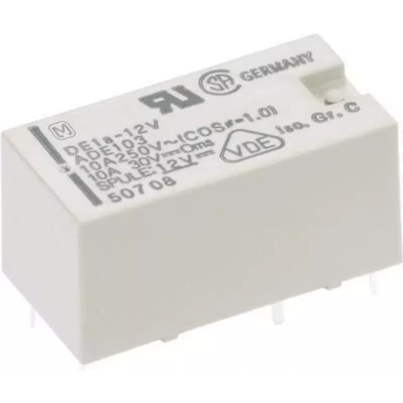 Panasonic PCB relė 12 V/DC 10 A 1 normaliai atviras kontaktas DE1A12 1 vnt. (DE1A12)