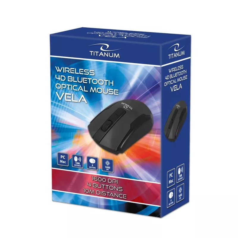 Pelė Esperanza TM123 Wireless Bluetooth 4D Vela Juoda