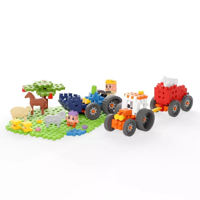 Statybiniai blokeliai Marioinex Farmer Tractor Meadow – 110 vnt., nuo 6 metų, įvairiaspalvis rinkinys