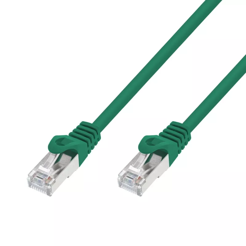 Patchcord LAN Extralink Kat.7 S/FTP 2 m 20G žalias — varinis vytos poros kabelis