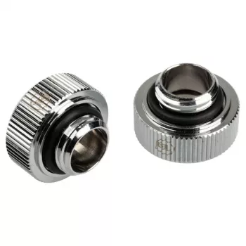 Adapteris G1/4 colio išorinis sriegis prie 16 mm kieto vamzdelio BitsPower Touchaqua TA-FH16-GS, 2 vnt., sidabrinis