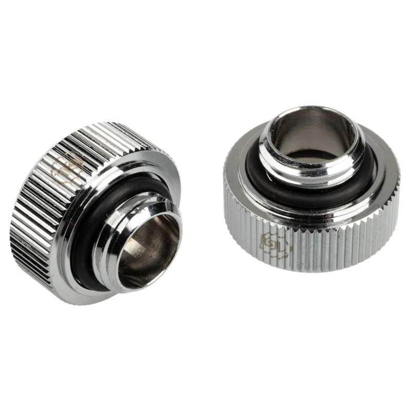Adapteris G1/4 colio išorinis sriegis prie 16 mm kieto vamzdelio BitsPower Touchaqua TA-FH16-GS, 2 vnt., sidabrinis