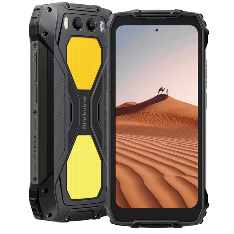 Blackview BV7300 16,9 cm (6,67 inch) Dual SIM Android 14 4G 6 GB 256 GB 15000 mAh Juoda, Geltona