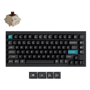 Mechaninė 75% klaviatūra Keychron Q1 Ultra 8K — USB + RF belaidė + Bluetooth, RGB, juoda