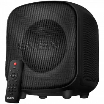 Garsiakalbis SVEN PS-555, juodas, galia 65 W (RMS), TWS, Bluetooth, USB, microSD, nuotolinio valdymo pultas, ličio baterija