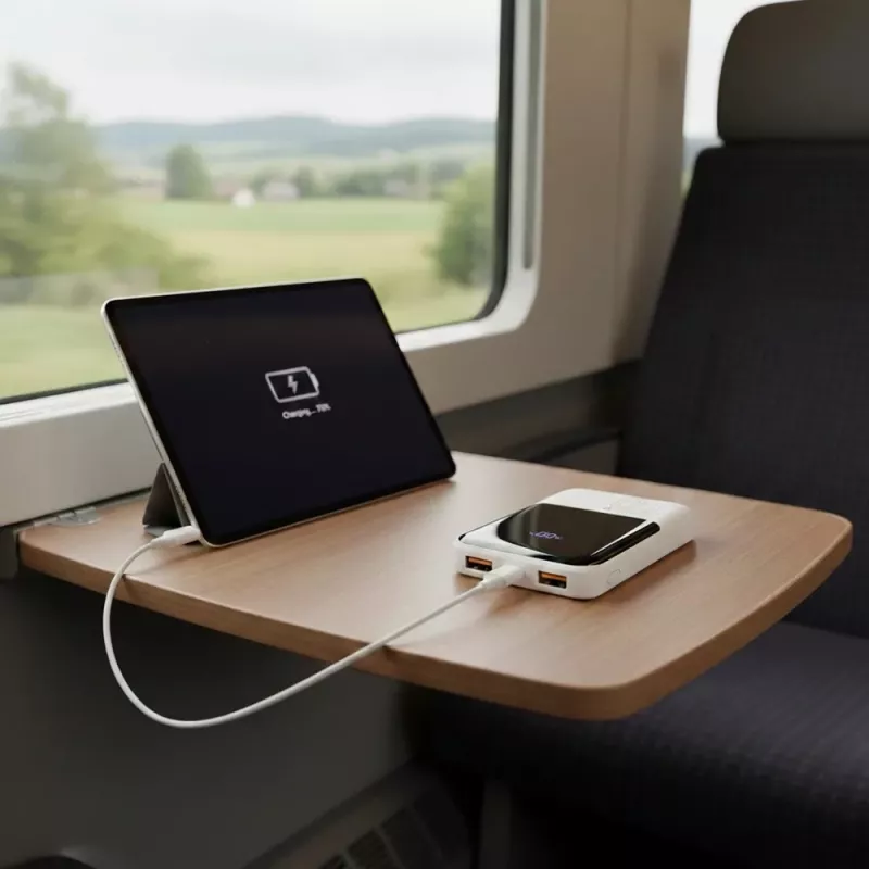 Išorinė baterija everActive EB-10Q 10 000 mAh, 2× USB išėjimai, 22,5 W QC4.0