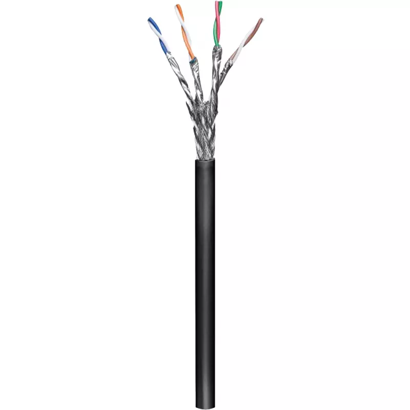 Wentronic goobay - Birus kabelis - 100,0m - SFTP, PiMF - CAT 6 - Vytos poros - Juodas (57195)