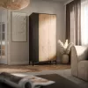 Spinta Cama Meble Cama v, juodas rėmas, 4 lentynos, 900×550×1840 mm