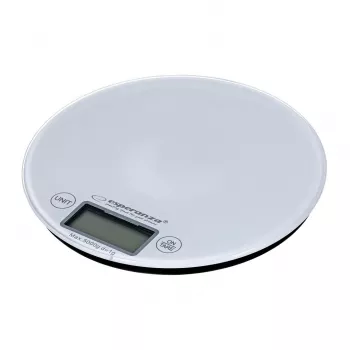 Elektroninės virtuvės svarstyklės ESPERANZA EKS003W, 5 kg talpa, 1 g tikslumas, grūdintas stiklas, jutiklinis valdymas
