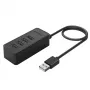 ORICO W5P-U3-030 USB šakotuvas, 4 prievadų USB 3.0, kompaktiškas stalinis šakotuvas išoriniams įrenginiams prijungti