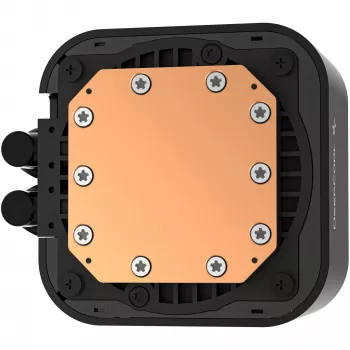 Skysčio aušinimo komplektas DeepCool LQ240 — 240 mm radiatorius, 2×120 mm PWM ventiliatoriai, RGB, 41 cm vamzdelis, aliuminis radiatorius, juodas