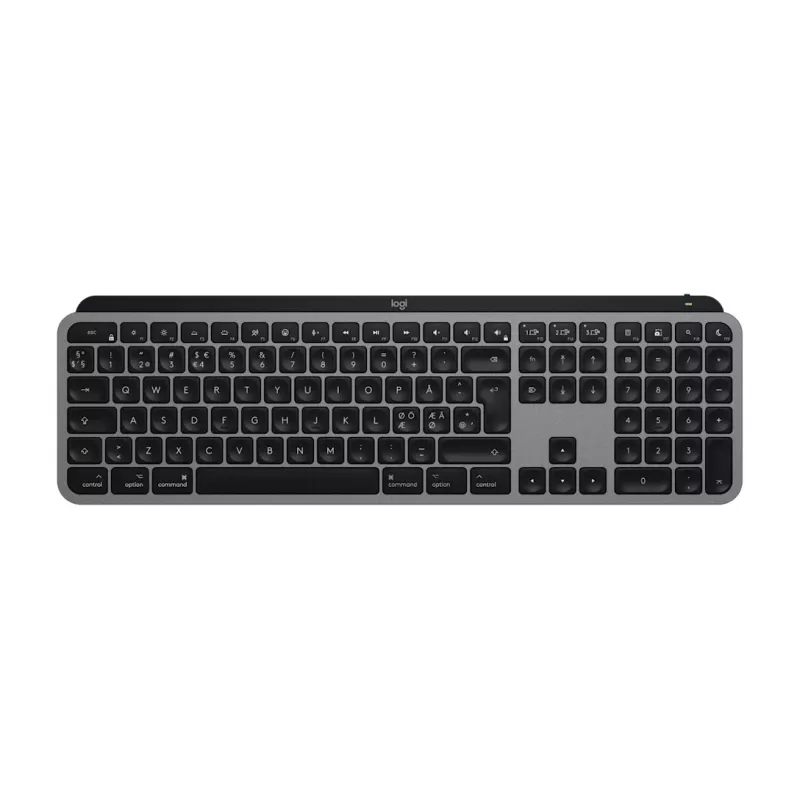 Logitech Master Series MX Keys S for Mac - klaviatūra - pilno dydžio - su foniniu apšvietimu - belaidė - Bluetooth LE - QWERTY - šiaurietiška (danų/suomių/norvegų/švedų) (920-011633)