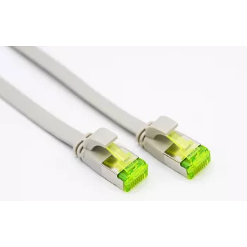 Helos - komutacinis kabelis - RJ-45 (M) to RJ-45 (M) - 30 cm - U/FTP - CAT 6a - Flat - Pilka