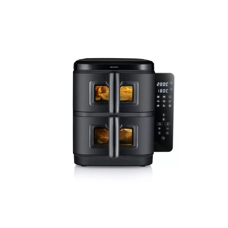 Fritiūrė SEVERIN FR 2468 S-Fry Duo Stack 2-in-1 kepimo talpa, dviejų krepšelių dizainas