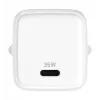 USB C 35W 3A Power delivery 3.0 QC 3.0 sieninis įkroviklis, baltas