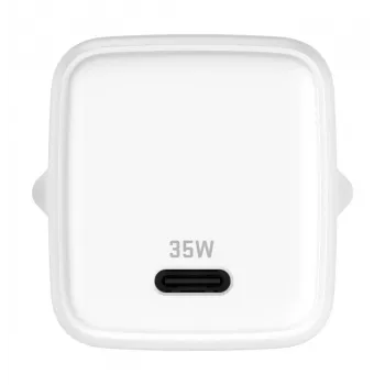 USB C 35W 3A Power delivery 3.0 QC 3.0 sieninis įkroviklis, baltas