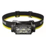 Ant galvos tvirtinamas žibintuvėlis Nitecore HC60 UHE su 4000 mAh baterija, 6 šviesos diodai, atsparus vandeniui, atsparus smūgiams, juoda/geltona