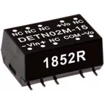 DC-DC keitiklis mean well DETN02L-12 2 W, įėjimas 4,5–5,5 V, išėjimas 80 mA, 10,9×15,2×7,1 mm