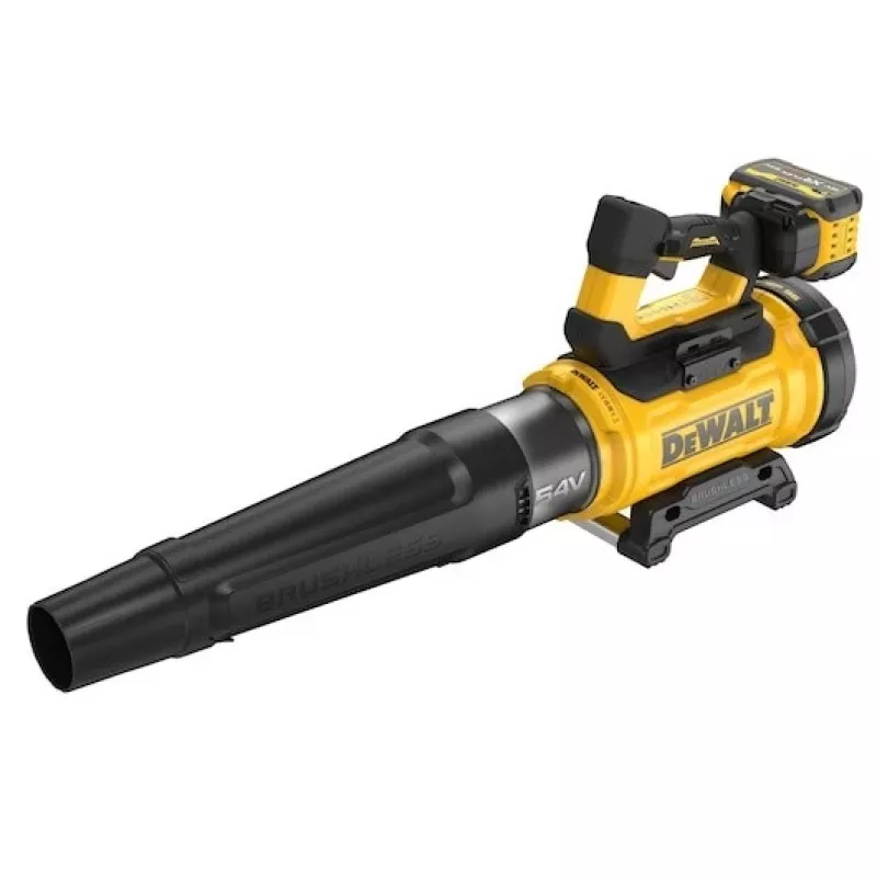 Rankinis lapų pūstuvas DeWalt DCMBL777X1-QW — bešepetėlis variklis, 21,5 m³/min, 258 km/h, 9 Ah baterija, 3 greičio nustatymai, 3,2 kg