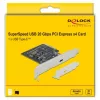 DeLOCK - USB adapteris - PCIe 3.0 x4 Low-Profile - USB 3,2 Gen 2x2 x 1 (89036)