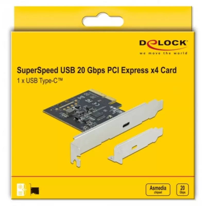 DeLOCK - USB adapteris - PCIe 3.0 x4 Low-Profile - USB 3,2 Gen 2x2 x 1 (89036)