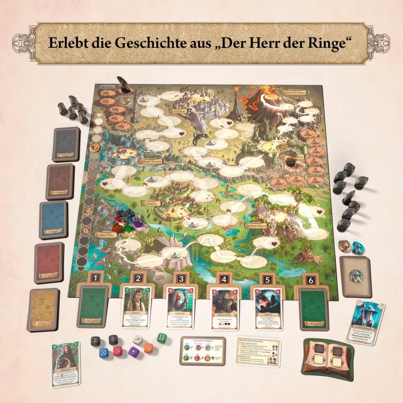 Kosmos Der Herr der Ringe - Gemeinsam zum Schicksalsberg, stalo žaidimas