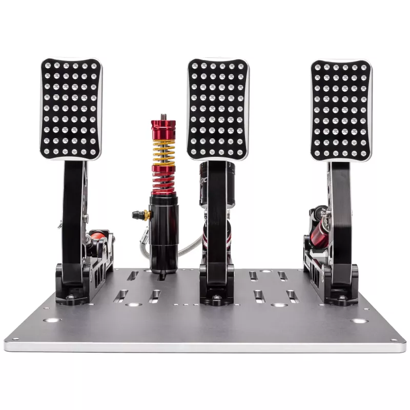Simagic P2000 hidraulinis 3 pedalų rinkinys, 100KG apkrovos celė - Crimson Edition
